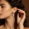 European and American irregular smooth surface, special-shaped imitation pearl ear studs, copper alloy, high-end, niche and light luxury earrings, cross-border accessories details Picture